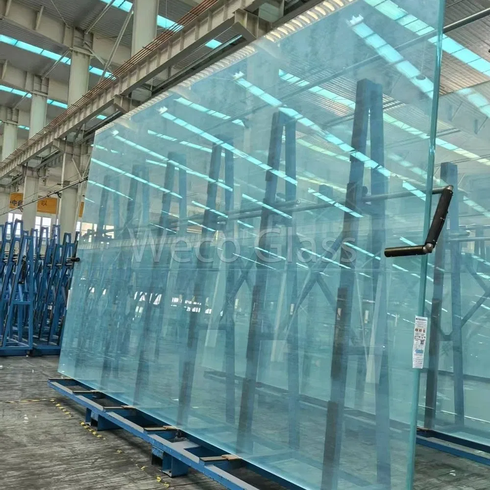 Easy Cleaning 3300X2250mm Size Ultra Clear Float Security Glass for Window