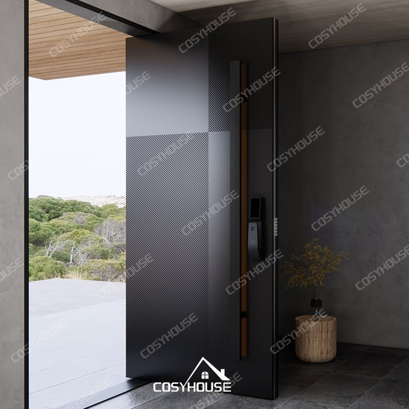 European Style Oak Interior Doors and Modern Cast Aluminum Main Doors for Villas and Apartments