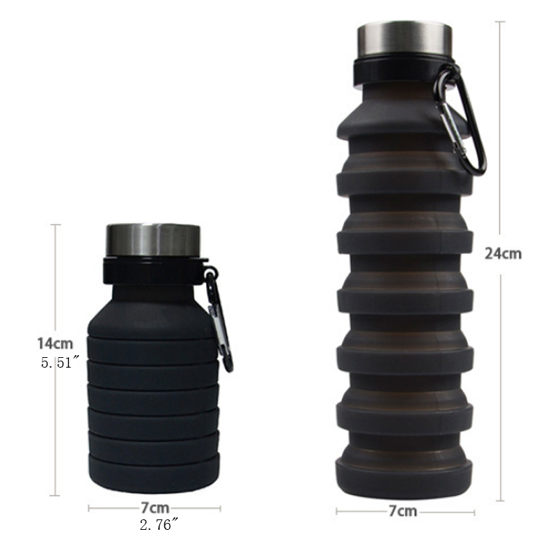 500ml Collapsible Travel Drinking Water Bottle