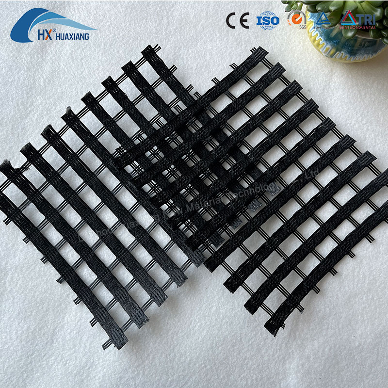 100-200kN High Strength Fiberglass Asphalt Geogrid Polyester Geogrid HDPE Geogrid