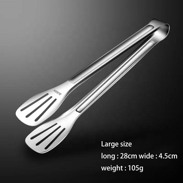 304 Stainless Steel Multipurpose Kitchen Food Tongs BBQ Steak Clip