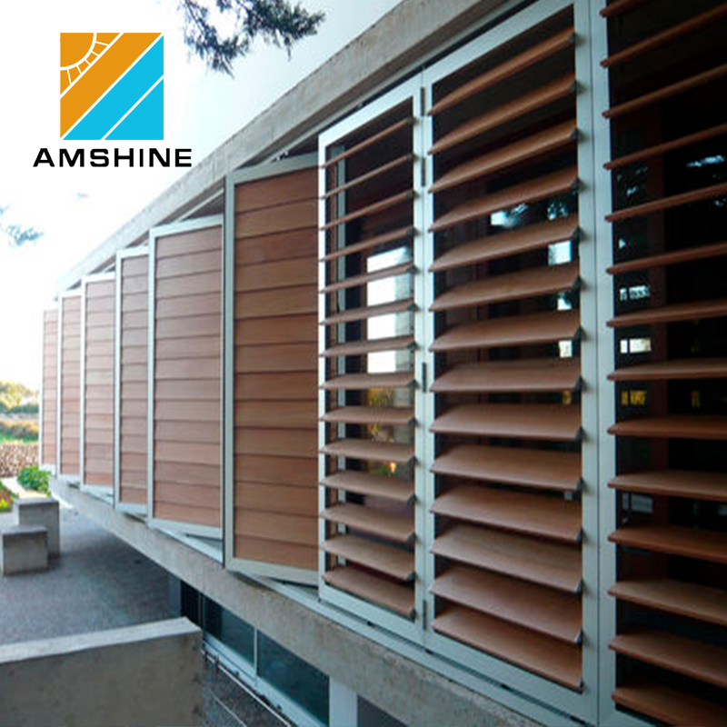 Vertical Sun Protection Aluminum Sun Shade Airfoil Louver Blades Curtain Wall for Facade Decorate