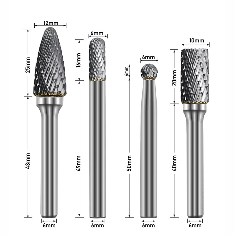 Набор фрез 8 шт. 1/4" 6мм из карбида вольфрама