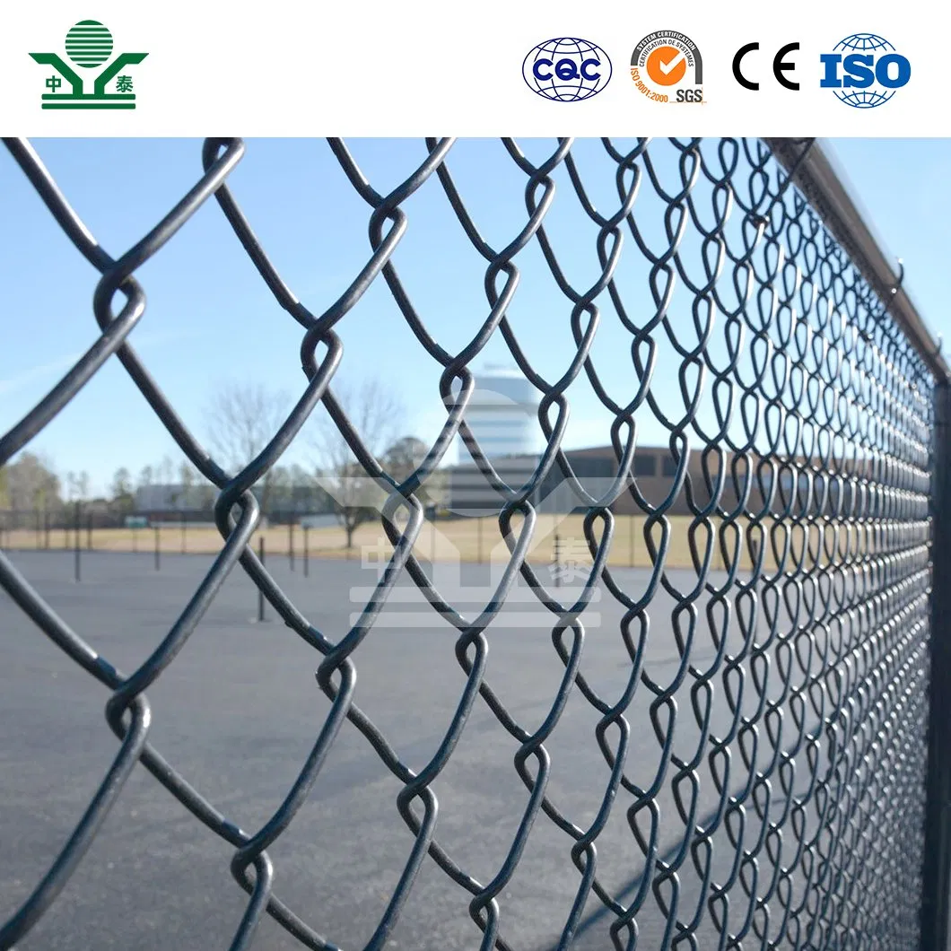 Zhongtai 8 FT Chain Link Fence China Suppliers 1.2 M Diamond Mesh 50mm X 50mm Mini Diamond Mesh Stadium Chain Link Fence