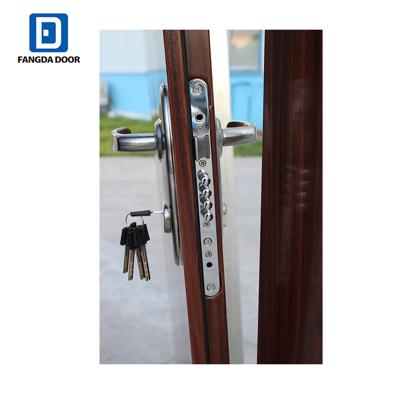 High Quality Equipped Israel Security Door Steel Iron Exterior Doors with a 4-Way Mortise Lock