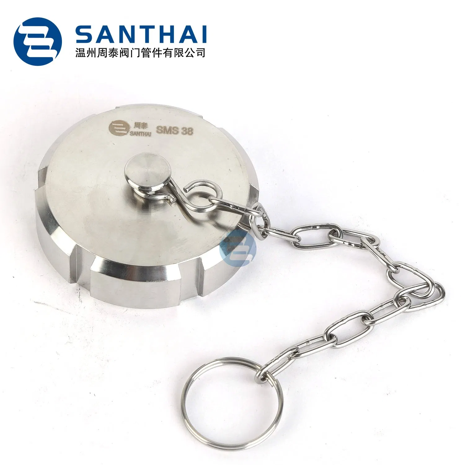 Santhai 304/316L Stainless Steel Inner Thread Blind Tube End Cap with Chain