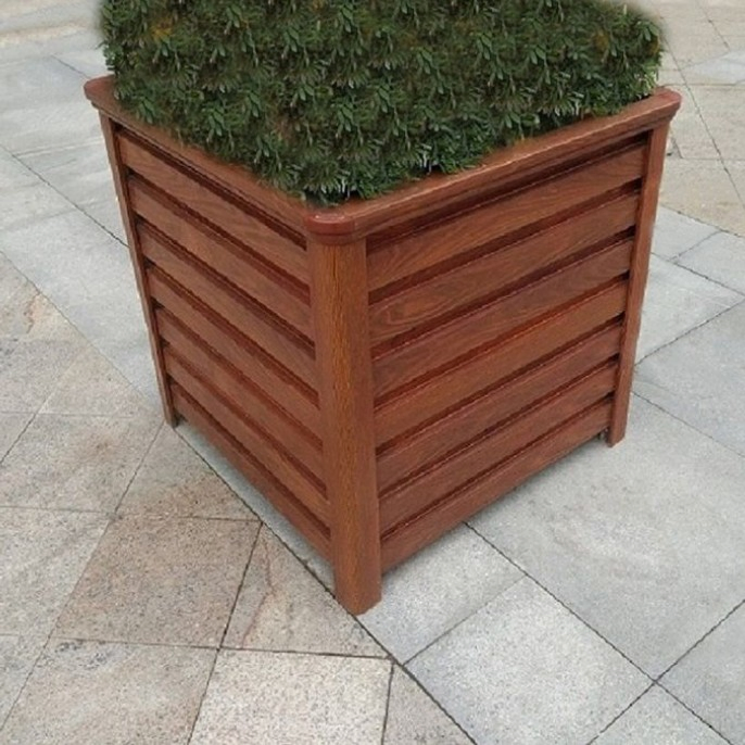 Waterproof Modern Design WPC Planter Pots DIY Flower Bed Composite Flower Pots