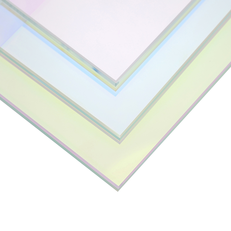 Colorful Color-Changing Glass/Colored Dichroic Glass Magic Glass/Colorful Art Sheets Glass Colorful Glass with Different Angle Shows Different Colors
