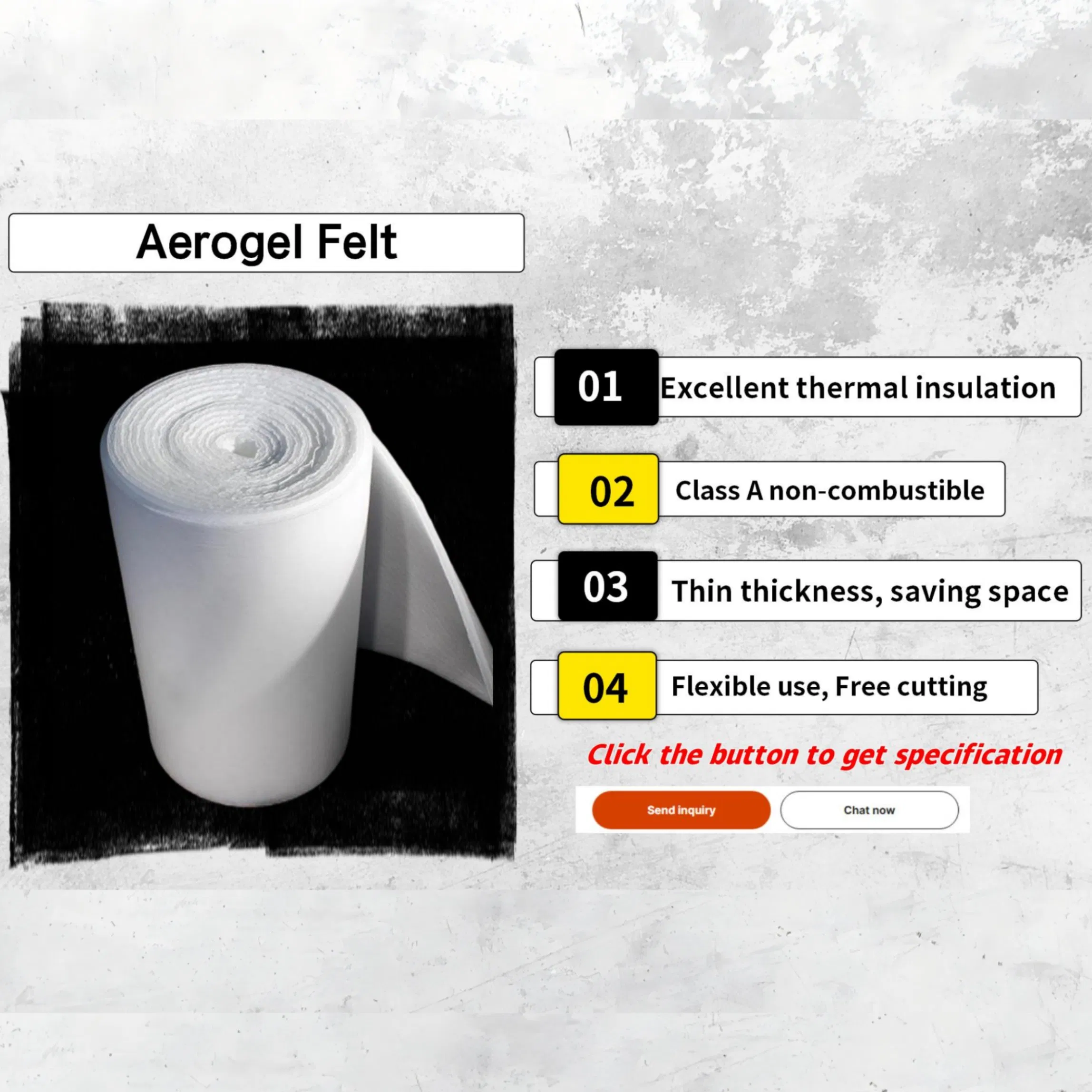 Aerogel Felt Insulation Thermal Material Building Roof Wall Industrial Pipe