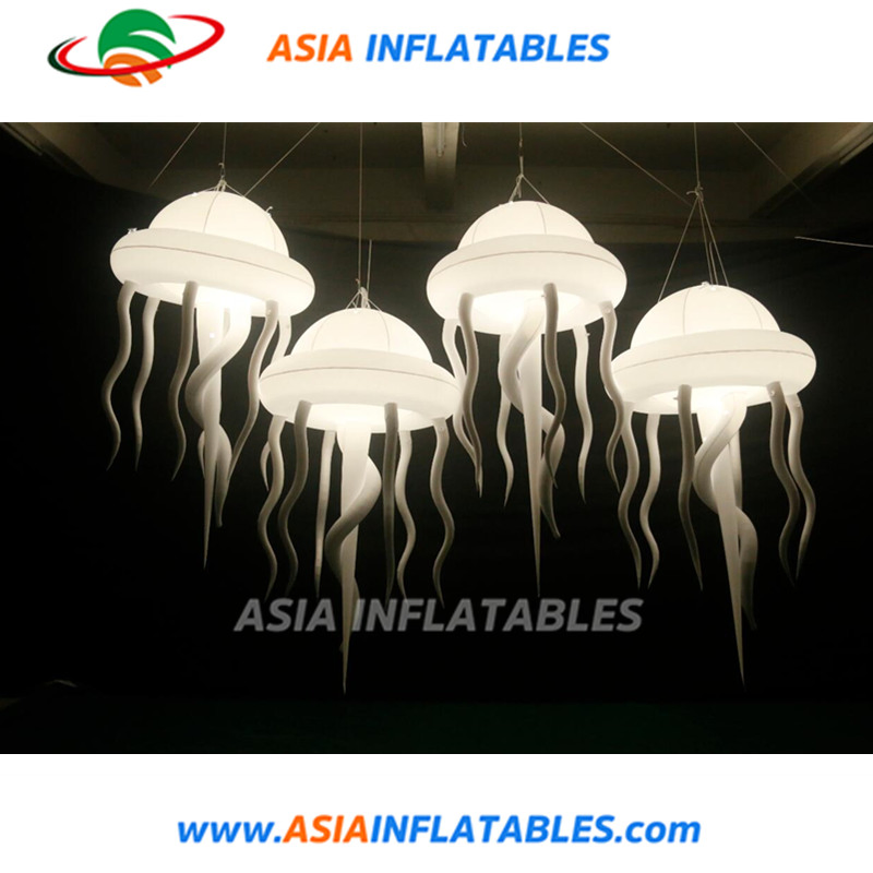 Inflatable Lighting Jellyfish, Giant Hang Jellyfish Balloon, Lighted Outdoor Balloon