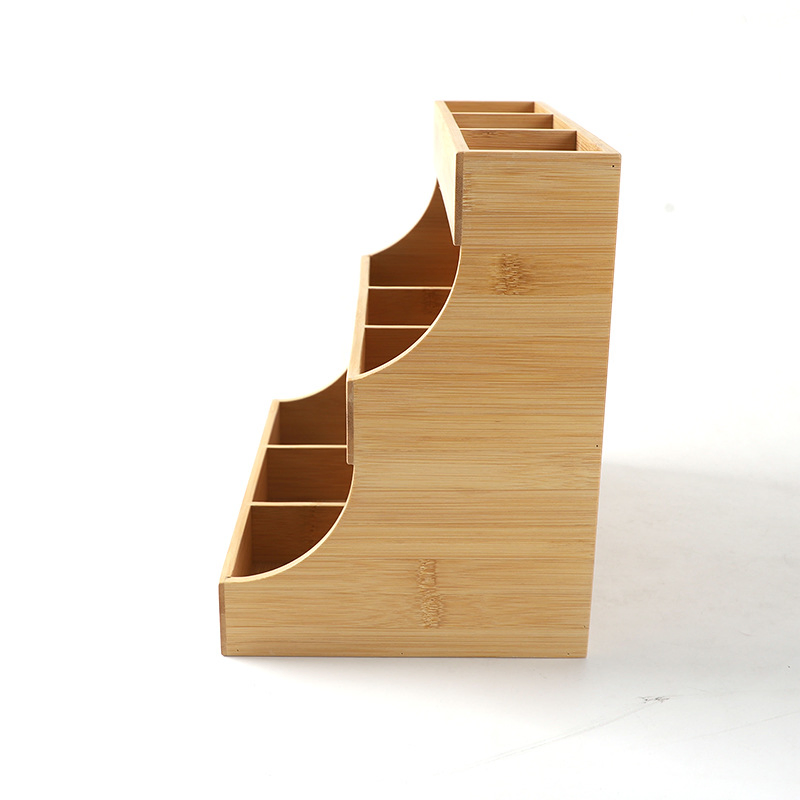 Bamboo Multi-Layer Seasoning Coffee Capsule Tea Bag Storage Household Multi-Functional Organizing Shelf