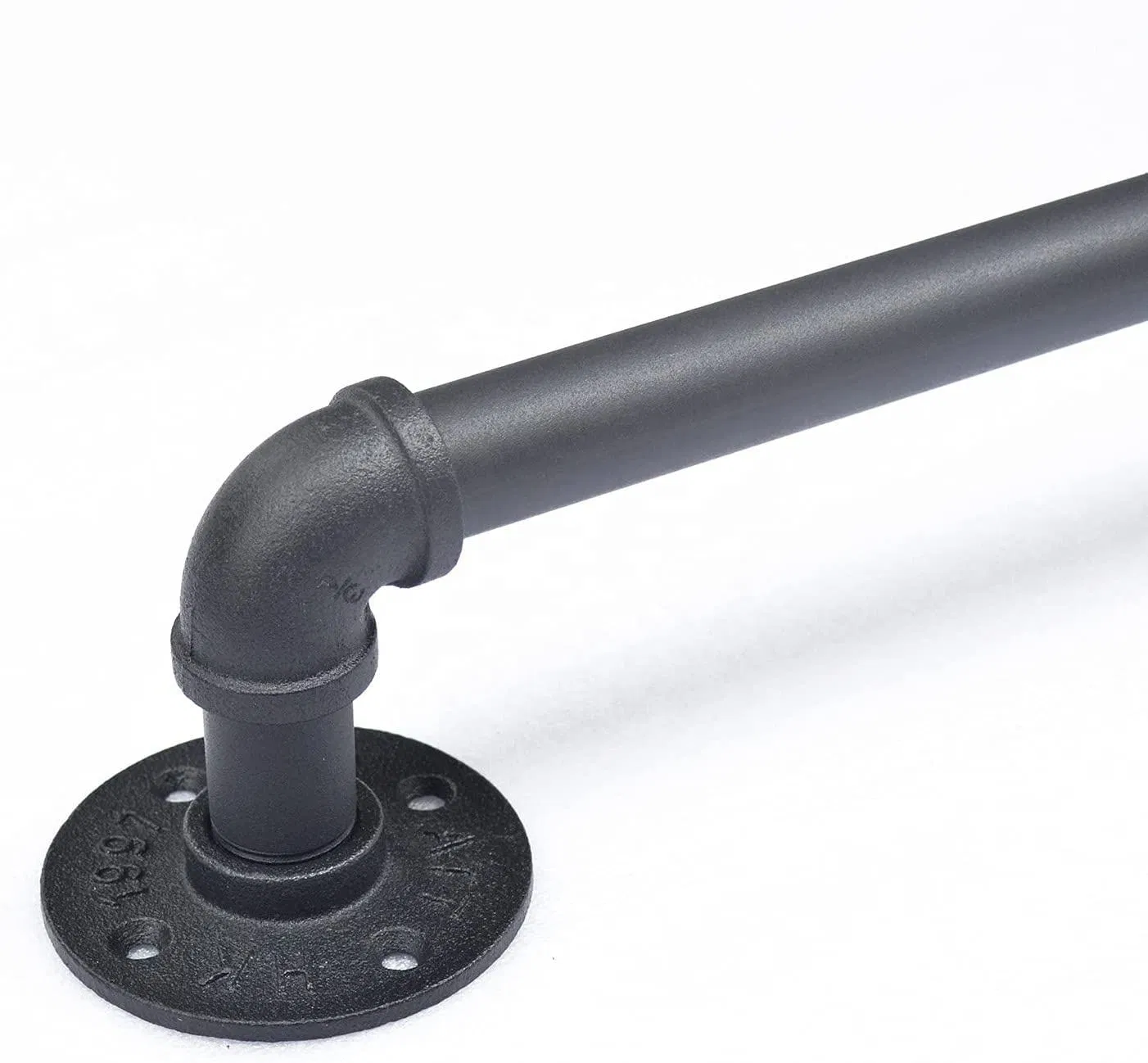 Wall Mount Pipe Handrail Non-Slip Industrial Staircase Handrail for Stairs