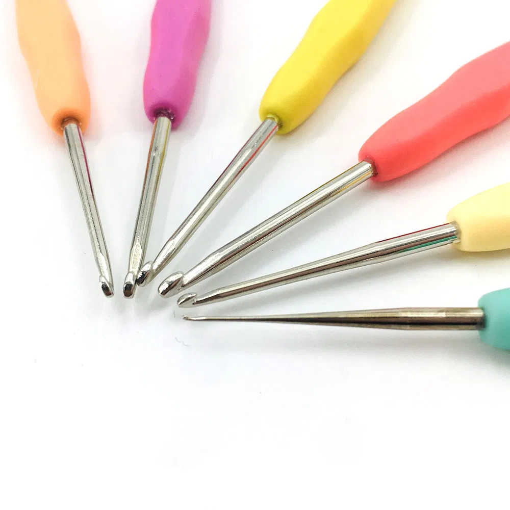 Manufacturer Crochet Hook Knitting Needle Rubber Crochet Hookcolorful
