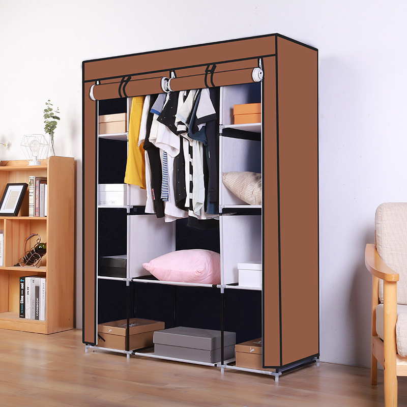 Costomized Modern Steel Wardrobe Cabinet Furniture Simple Assembly Wardrobe