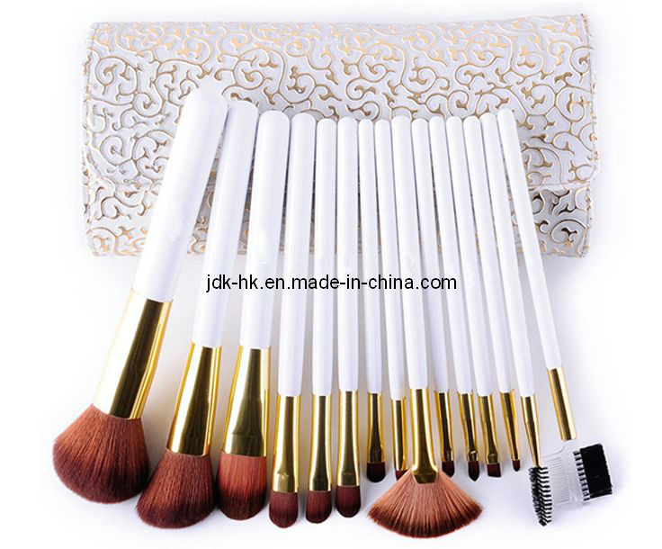 15PCS Synthetic Hair Makeup Brush Set with SGS Certification (JDK-BSMS-R949)