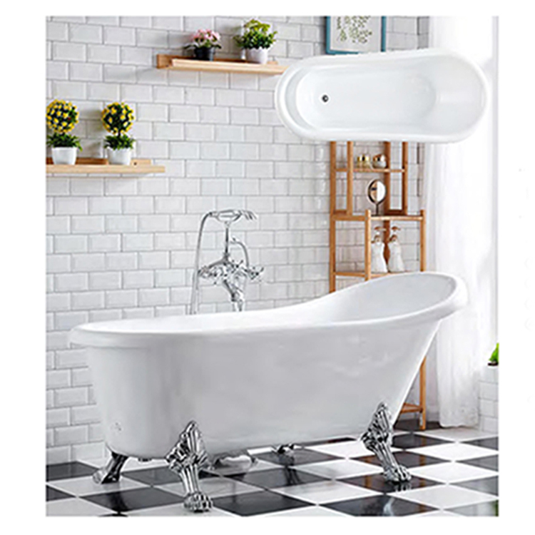 Modern Factory Direct Acrylic Bathtub High Value Classic Design with Colorful Soaking Freestanding Whirlpool Drainer Waterfall