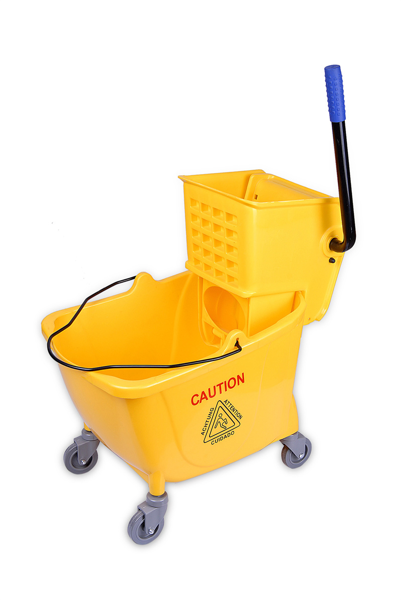 Housekeeping Plastic 32L Wringer Single Bucket Mop Cleaning Trolley