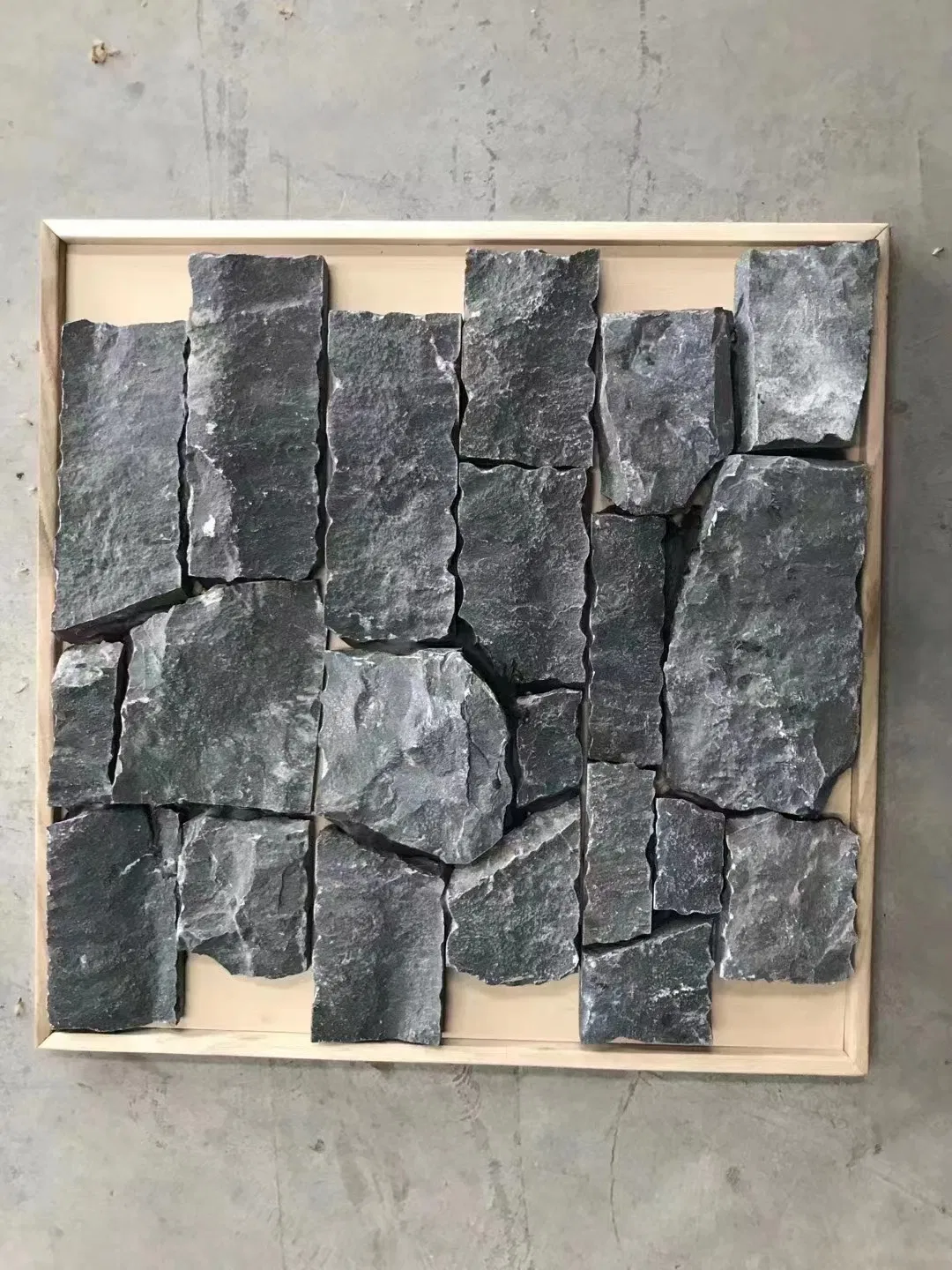 Irregular Yellow Slate Flagstone Natural Slate Veneer Culture Stack Stone for for Flooring Tiles/ Wall Cladding