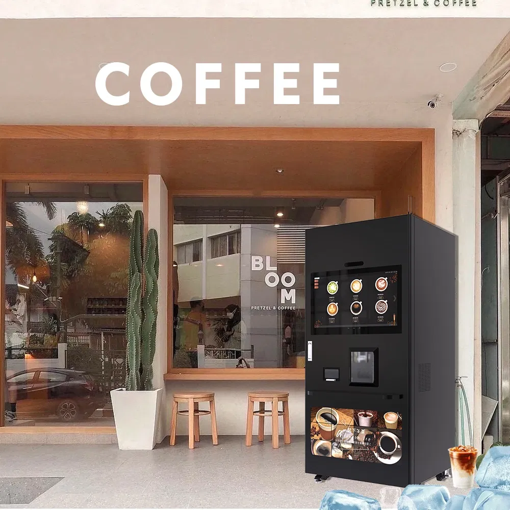 Commercial Coffee Vending Machine with Ice Maker Latte Espresso Cappuccino