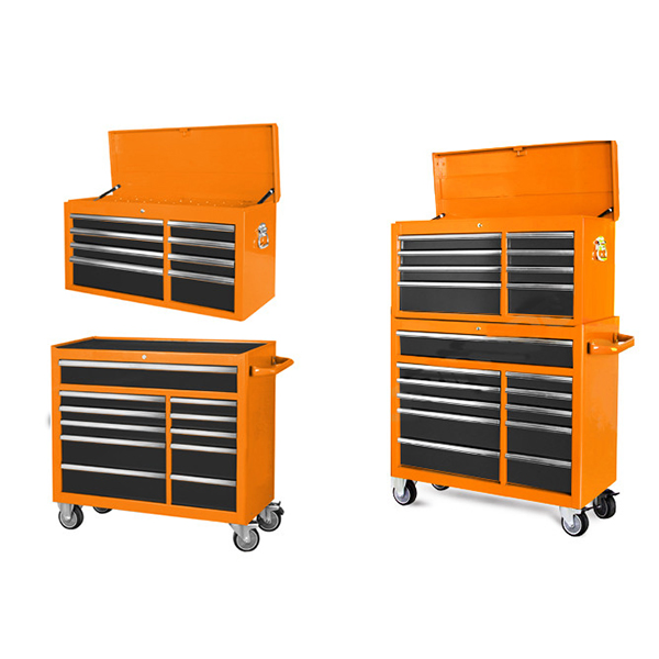 42in 11 Drawer New Design Cheap Orange Metal Roller Cabinet