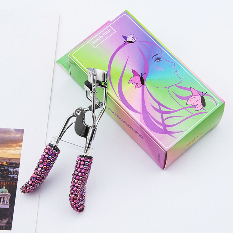 Holographic Glass Crystal Ab Rhinestone Lash Curler Diamond Bling Eyelash Curler