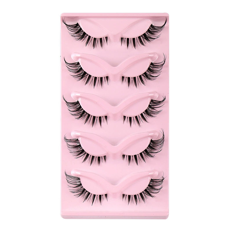 5 Pairs Natural Thick False Eyelashes of The Flying Fox Series Simulated Cat Eye Eyelashes