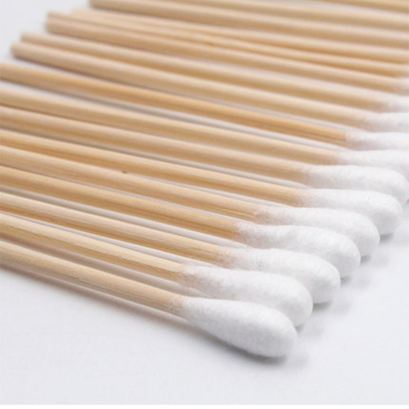 Disposable Natural Wooden Cotton Buds Swab Make up Ear Cleaning