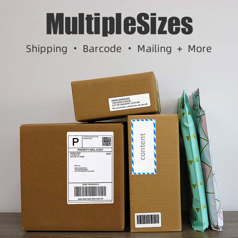 Customized Personal Design Adhesive Label Roll Shipping Address Information Qr Code Label