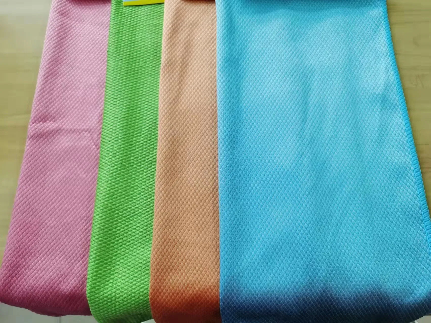 Factory Price Customized Fish Scale Microfiber Polishing Cleaning Cloth Glass Dishcloth Cloth Towel