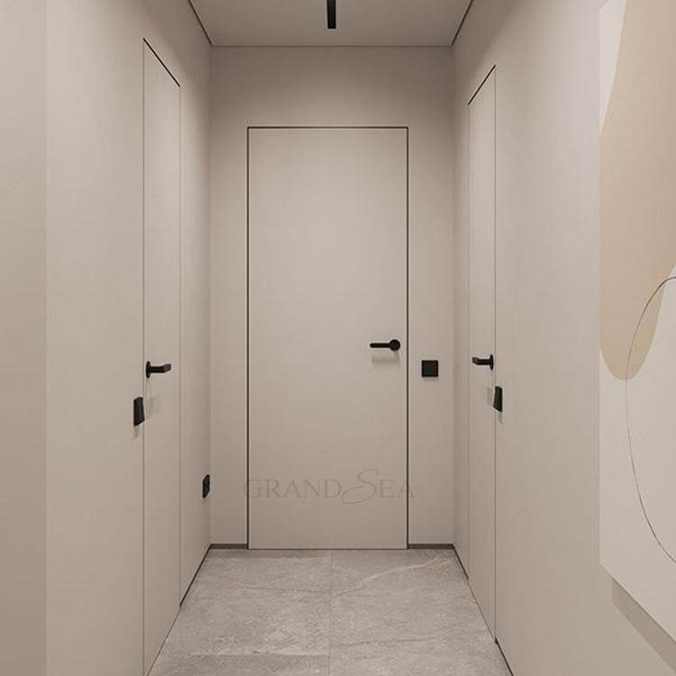 Modern Design Wholesale Conceal Secret Wood Invisible Door Interior Hidden Door Framless for Villa