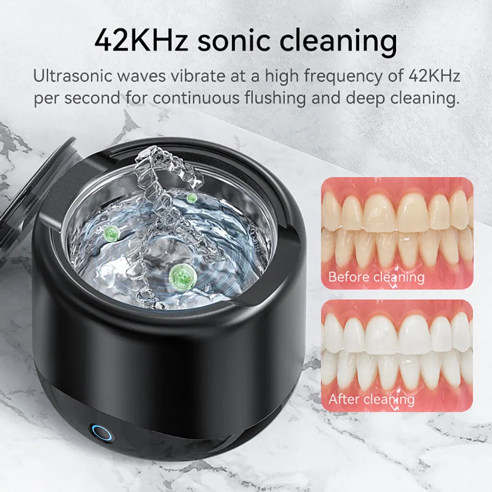 Portable Full-Automatic Ultrasonic Cleaning Machine Invisible Braces Cosmetic Brush Washer Cleaner