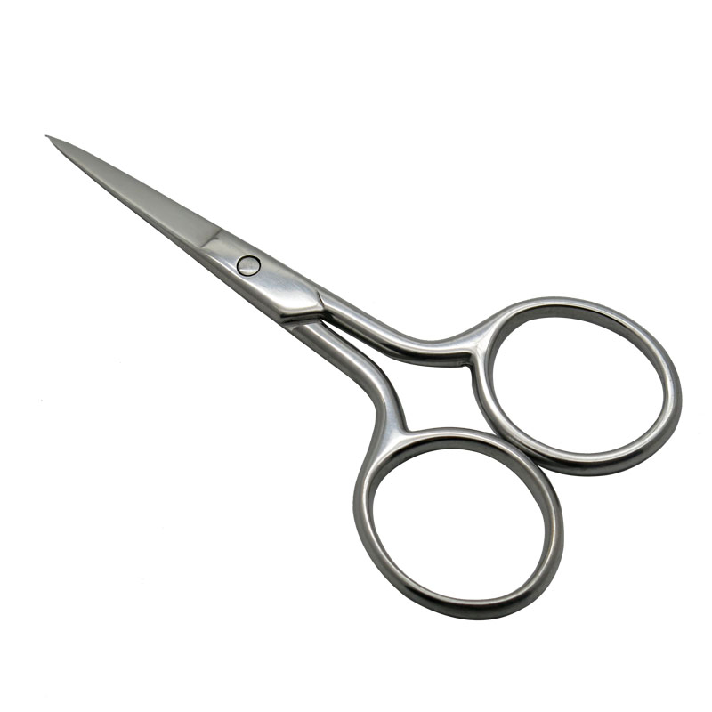 3.5mm Thickness 3.5inch Beauty Eyebrow Stainless Steel Manicure Cuticle Nail Scissors Q