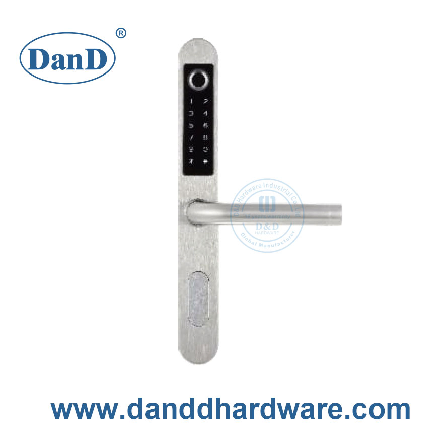 Safe Hotel System Stainless Steel Electronic Fingerprint Door Handle Smart Intelligent Lock