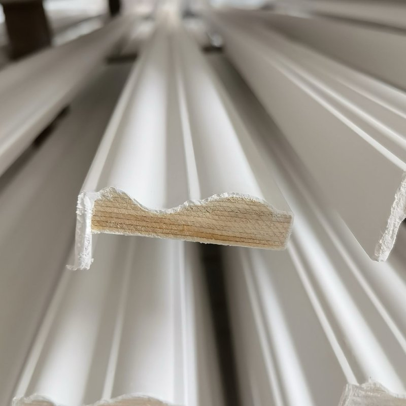 Interior Home Modern Baseboard Wood Decorative Construction Carved White Primed Moldings