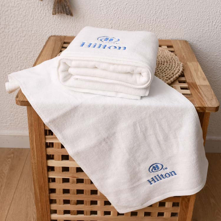 Wholesale White Customised 100% Cotton Square Towel Hotel Towel for Restaurant