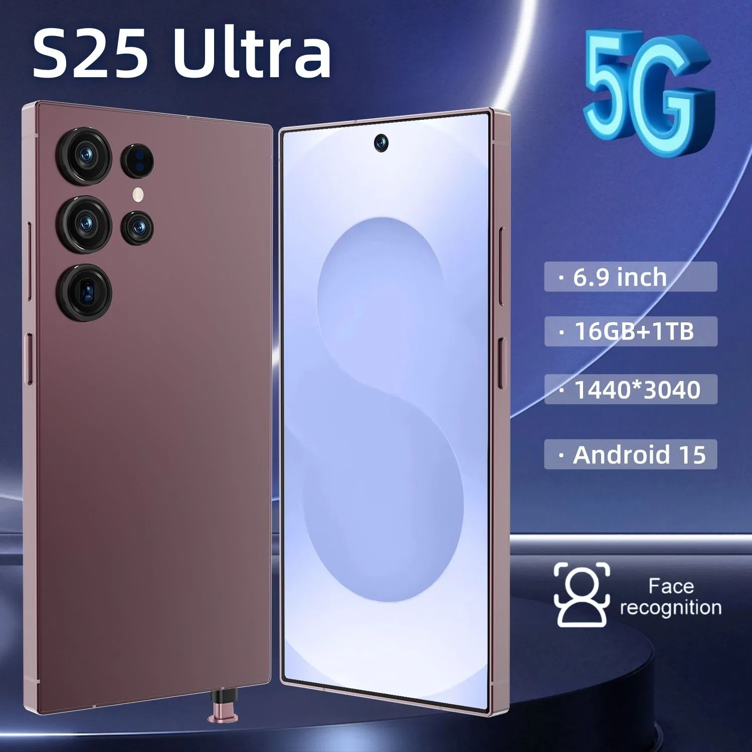 Смартфон Ultraandroid S25 Ultra 16GB+1TB 5G, 7.3 дюйма
