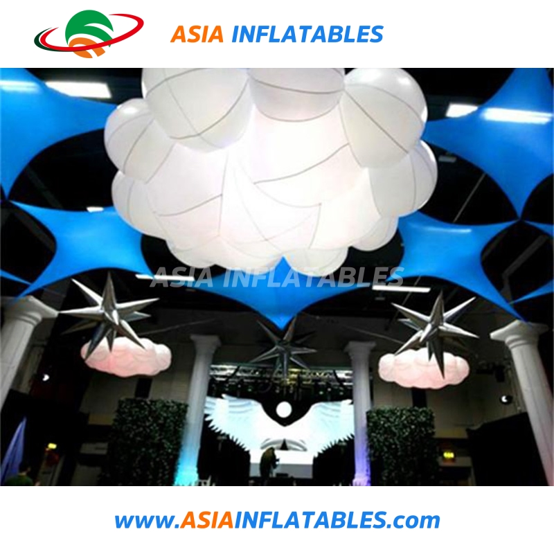 Cloud Shape Self Inflating PVC Flying Cloud, Advertising Custom Logo Inflatable Cloud