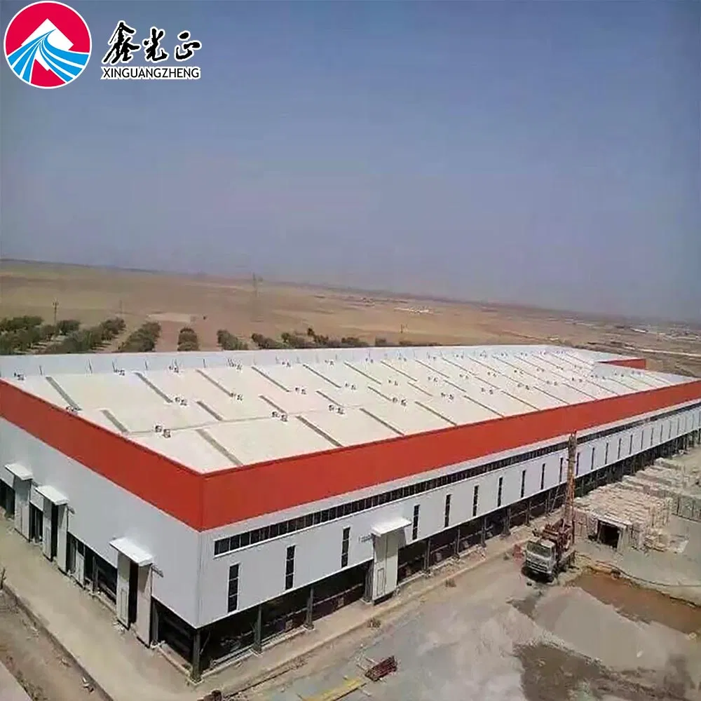 Large Span Welded H Steel Column Steel Structure Warehouse
