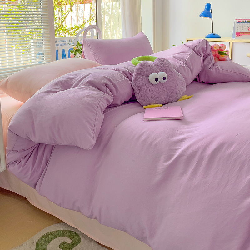 100% Cotton Bed Linen Breathable Bed Sheet Fitted Plain for Home Hotel