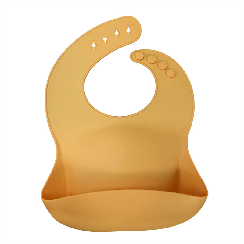 China Manufacturer Custom Logo Adjustable Child Use FDA Silicone Baby Bib