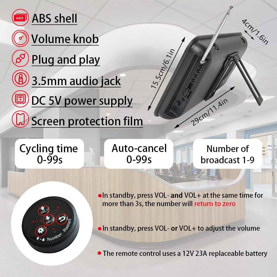 Number Calling System Take a Number System LED Queue Display Show Tickets Number and Counter Number