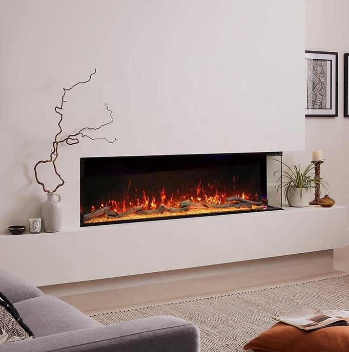 High Quality Elegant Wall-Mounted Home Appliance 3 Sided Electric Fireplace