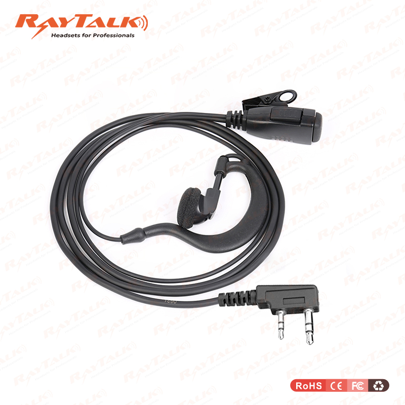 2pin Two Way Radio G Shape Earpiece for Kenwood Radio Em-2027