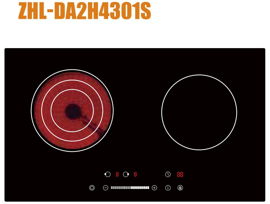 Pure Copper Heat Coil 4-Burner Touch Control Cooktop with 2000W