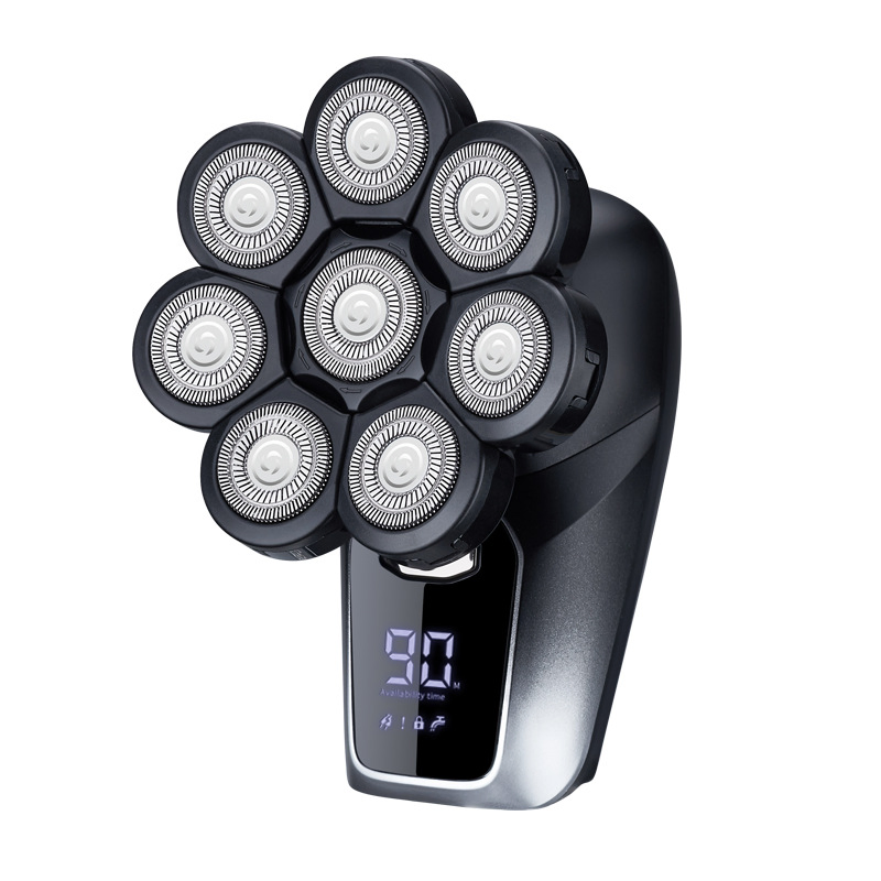 8d Portable Travel Multi-Functional Electric Shaver Cordless USB Rechargeable Rotating Men's Bald Hair Clipper