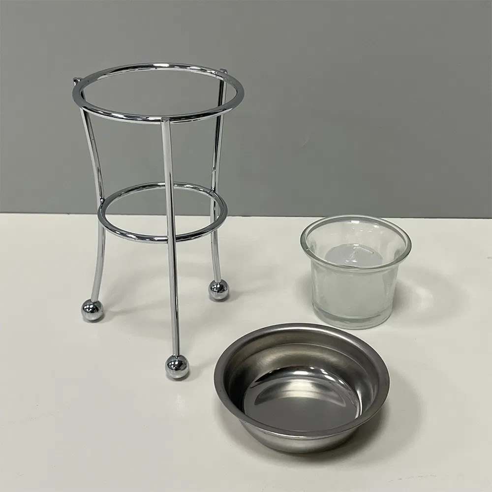 Kitchen Butter Stand Customized Butter Warmer with Bowls and Candle Stainless Steel Wire Rack