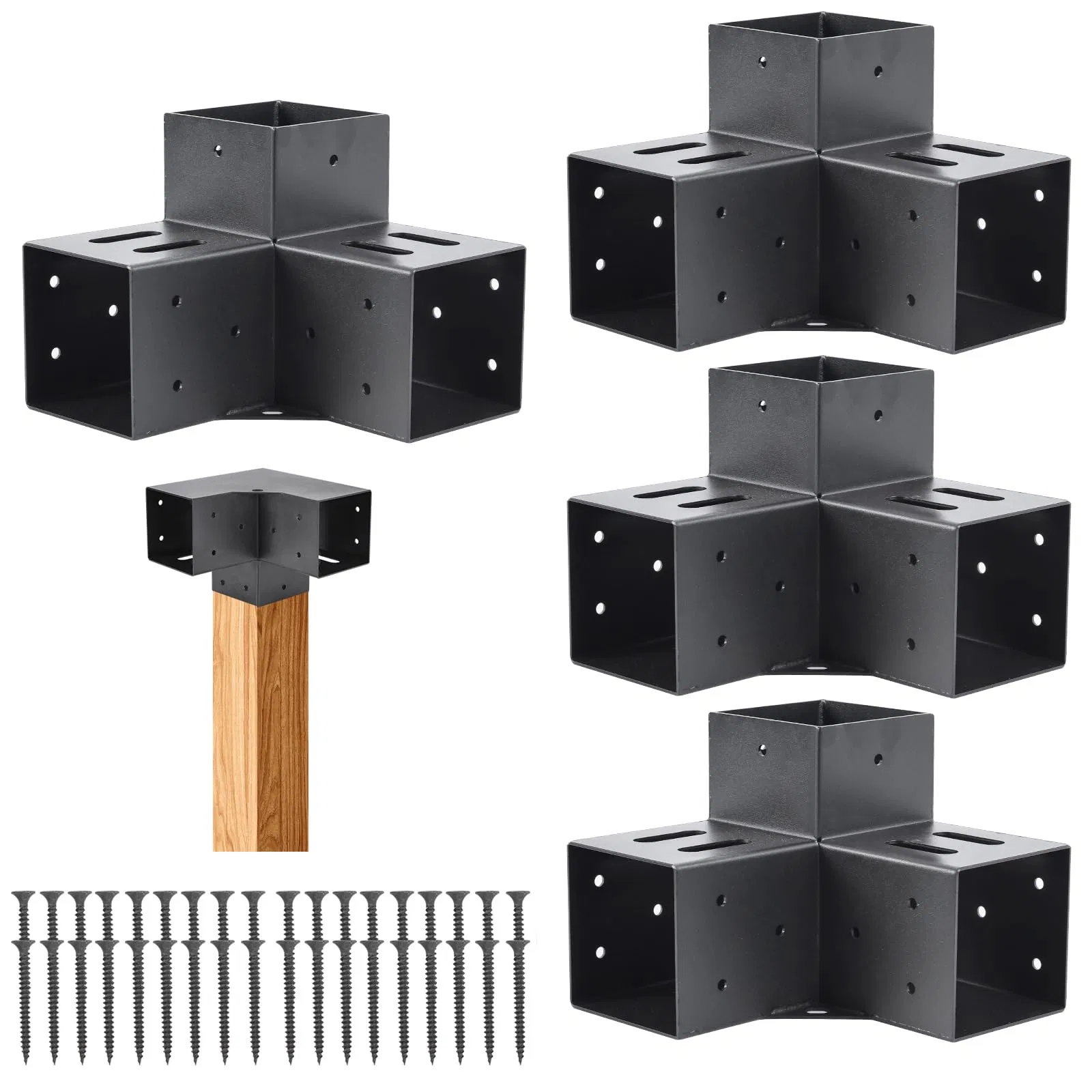 Freestanding 3 Bay E Shape Pergola Construction Bracket Kit