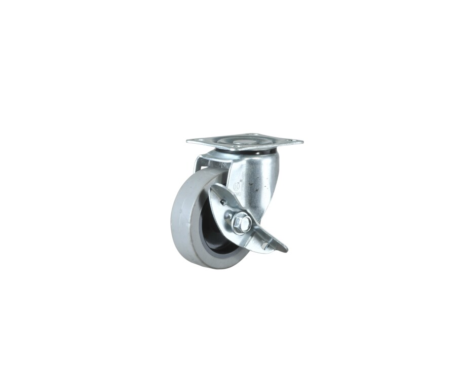 125mm Swivel Top Plate Black Nylon Castor Wheel with 100kg Load Capacity
