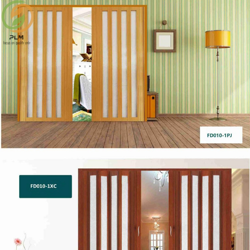 China Manufacturer Bathrooms PVC Sliding Accordion Doors Folding Door Plastic with Lock PVC Accordion Door