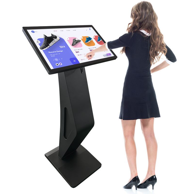 Горизонтальный сенсорный киоск для рекламы и информации